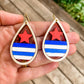 Star and Stripes Patriotic Earrings