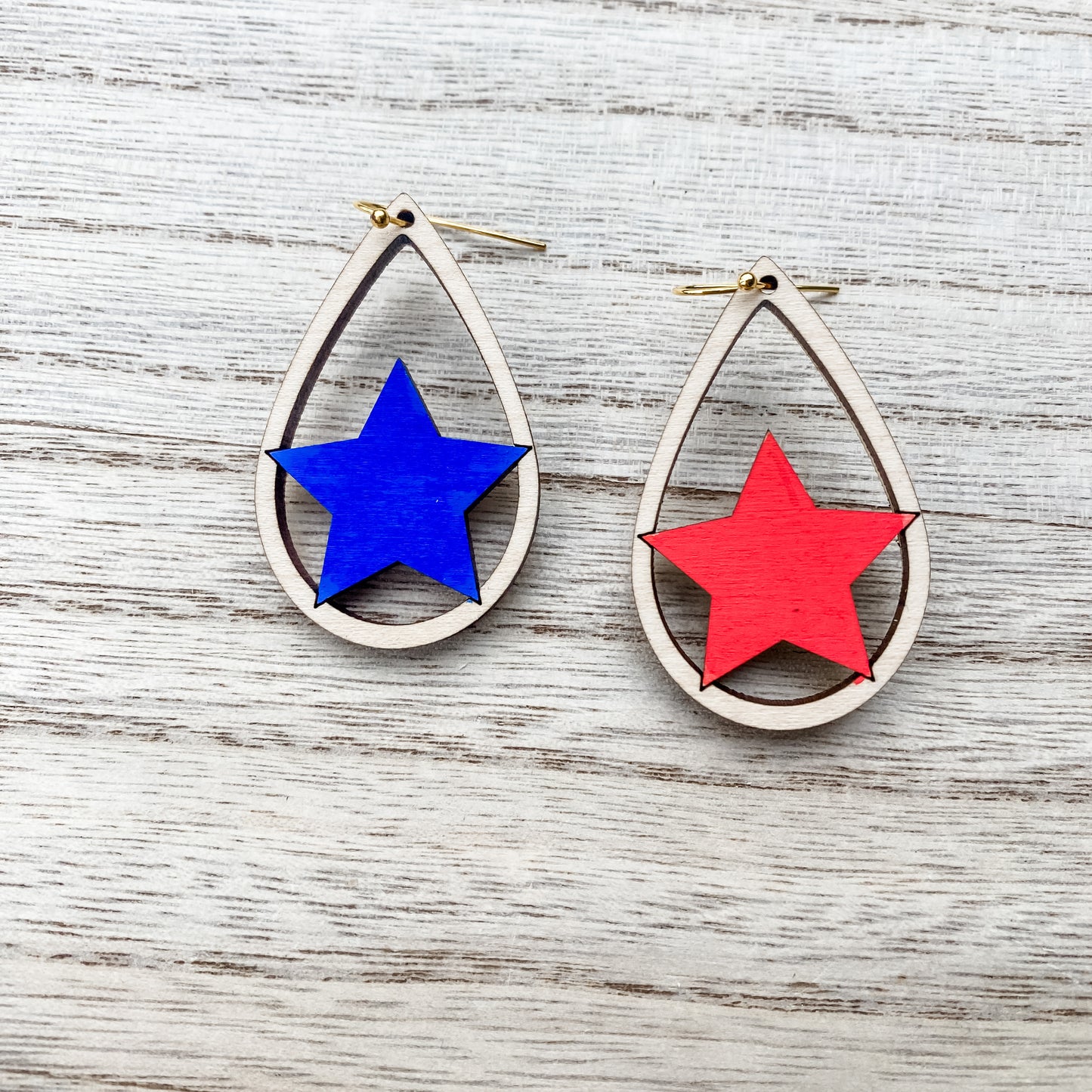 Independence Day Lone Star Earrings
