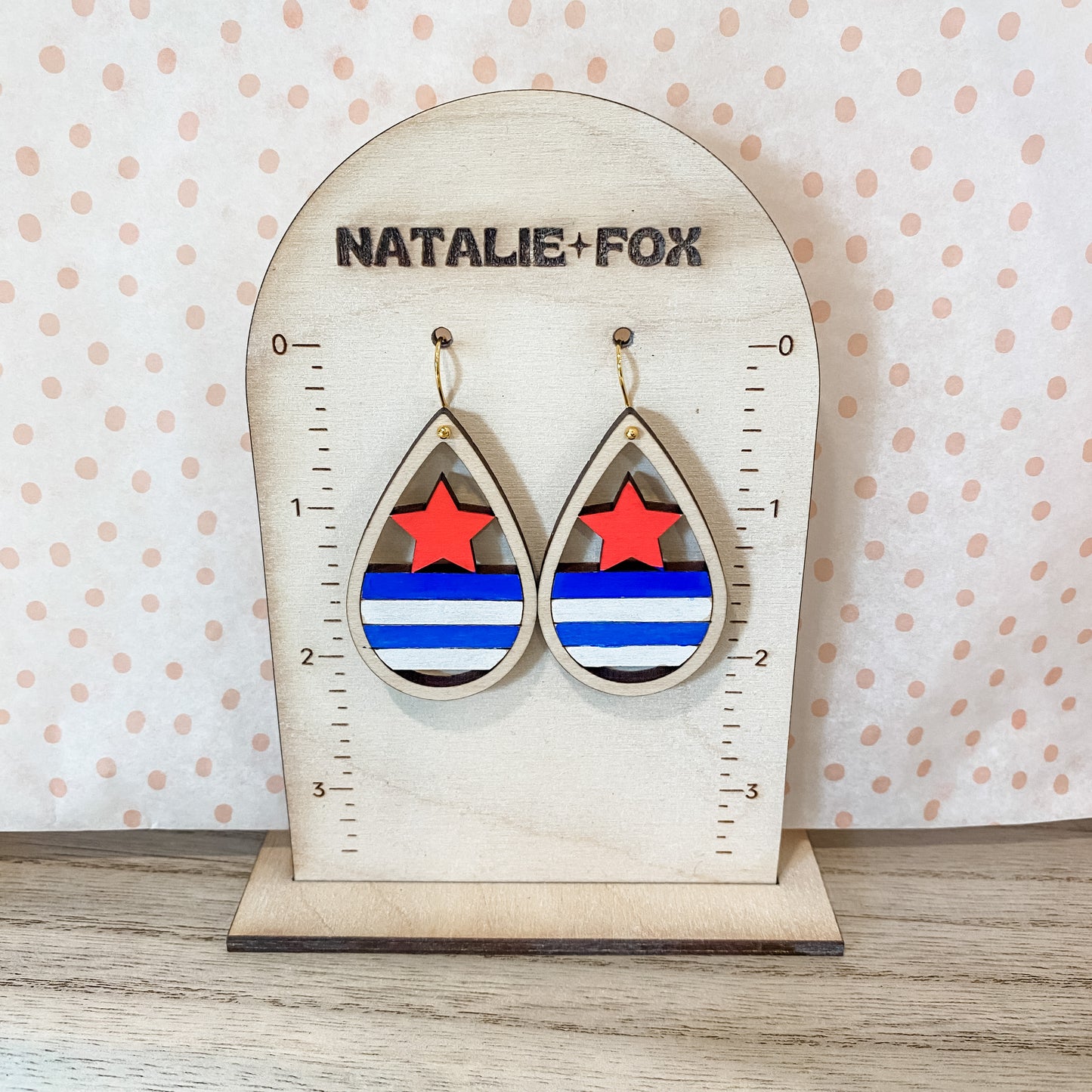 Star and Stripes Patriotic Earrings
