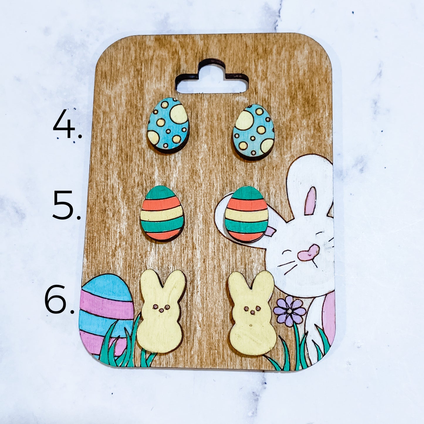 Cheerful Easter Stud with Wood Gift Card