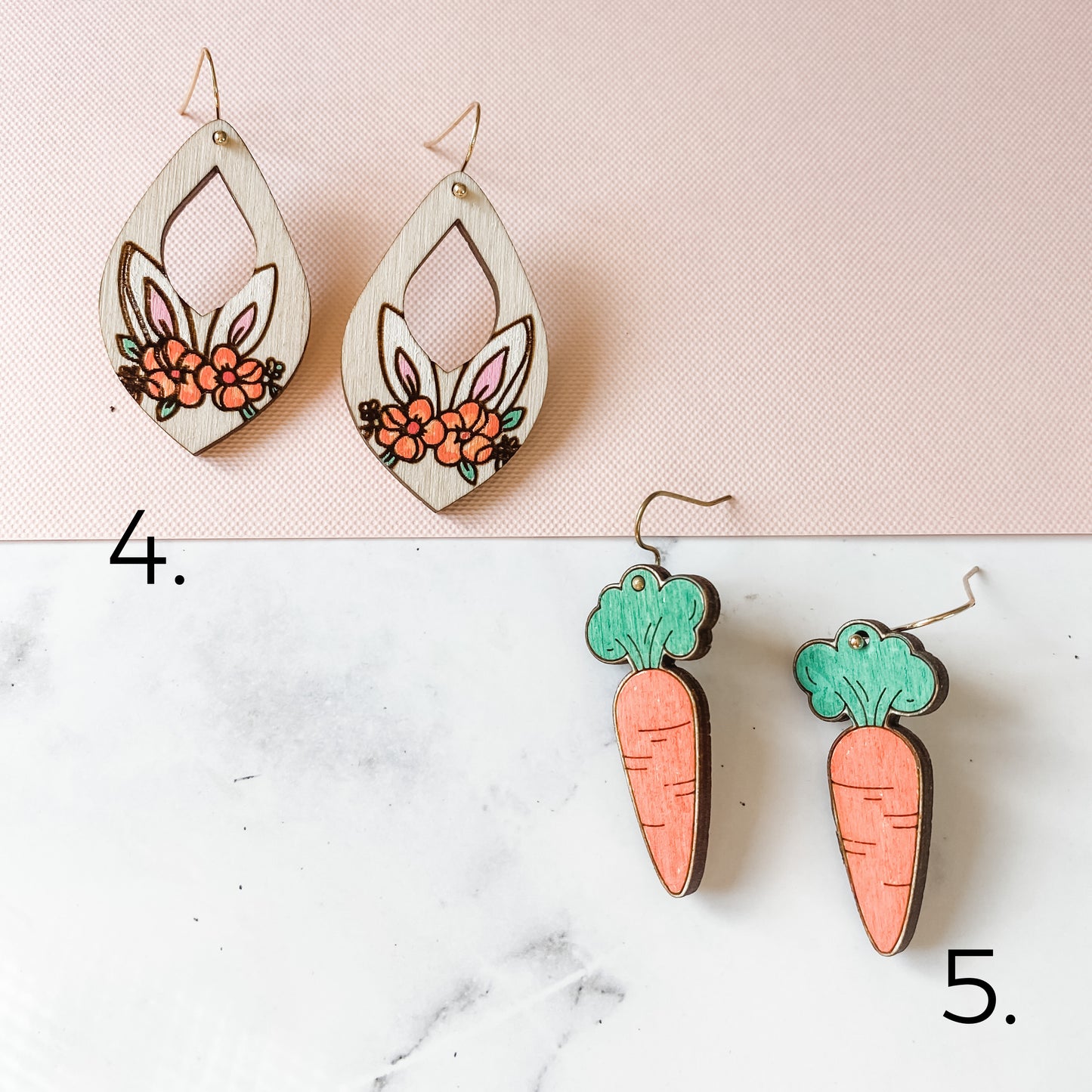 Easter Hand Painted Statement Earrings