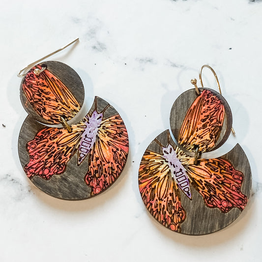 Fire Butterfly Earrings