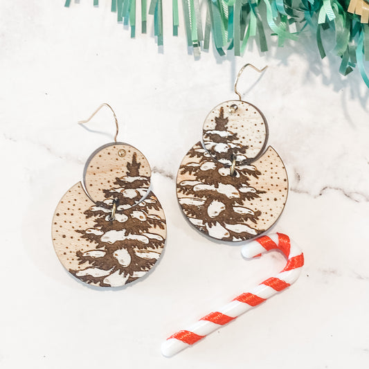 Christmas Tree Dangle Earrings