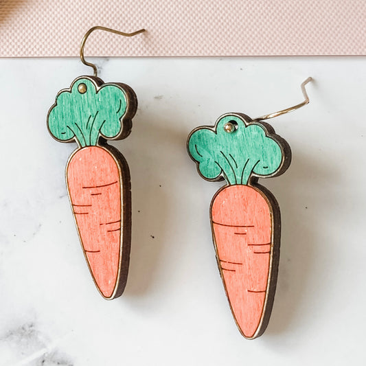 What's Up Doc - Carrot Earrings