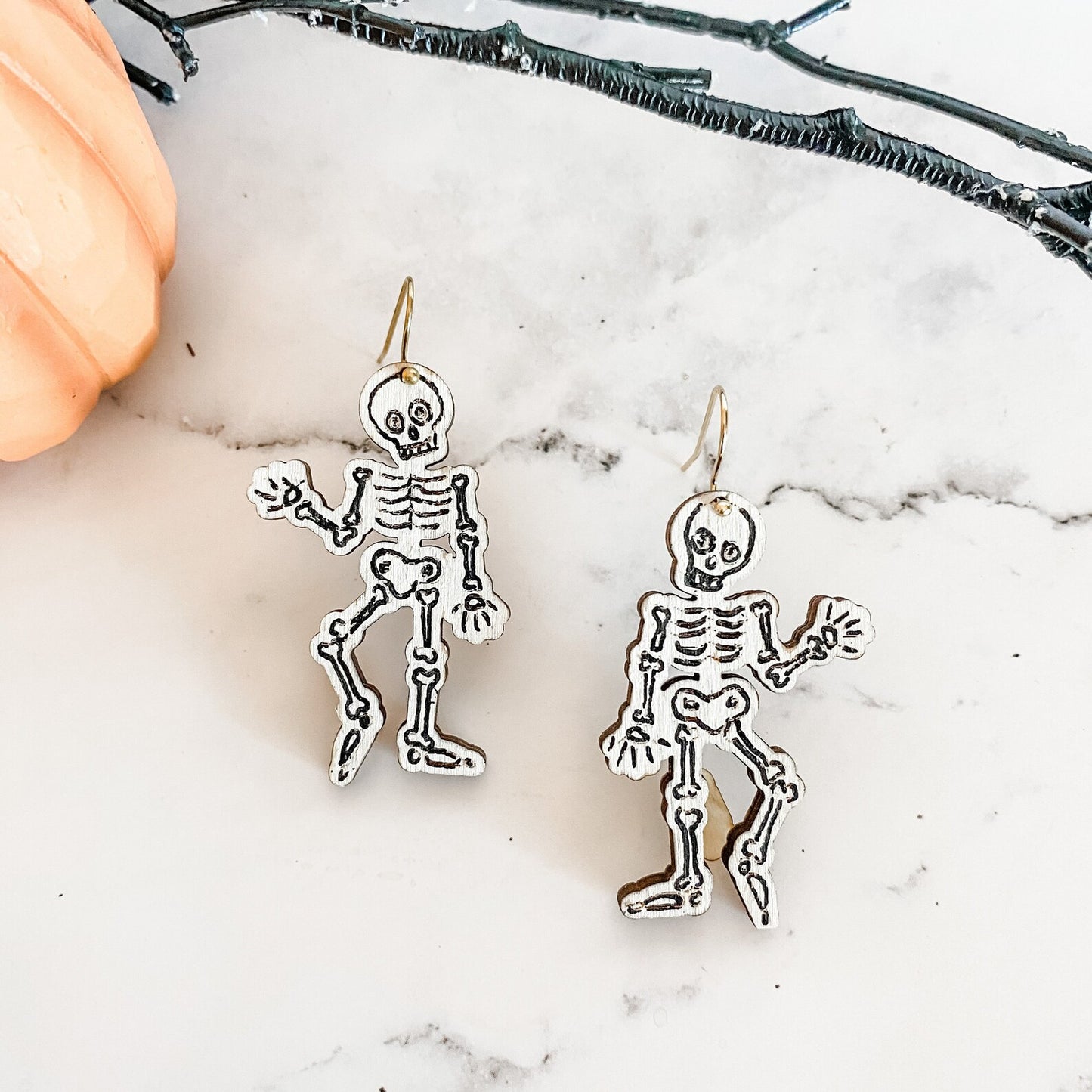 Halloween Dancing Skeleton Dangle Earrings